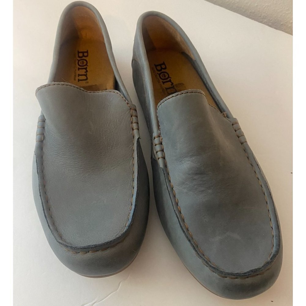 Born Men's Gray Driving Moccasins 8